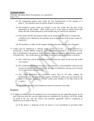 Nebraska Advantage Rural Development Act Agreement - Livestock Modernization - Sample - Nebraska, Page 5