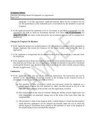 Nebraska Advantage Rural Development Act Agreement - Livestock Modernization - Sample - Nebraska, Page 6