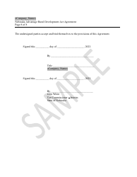 Nebraska Advantage Rural Development Act Agreement - Livestock Modernization - Sample - Nebraska, Page 8