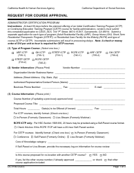 Document preview: Form LIC9140 Request for Course Approval - California