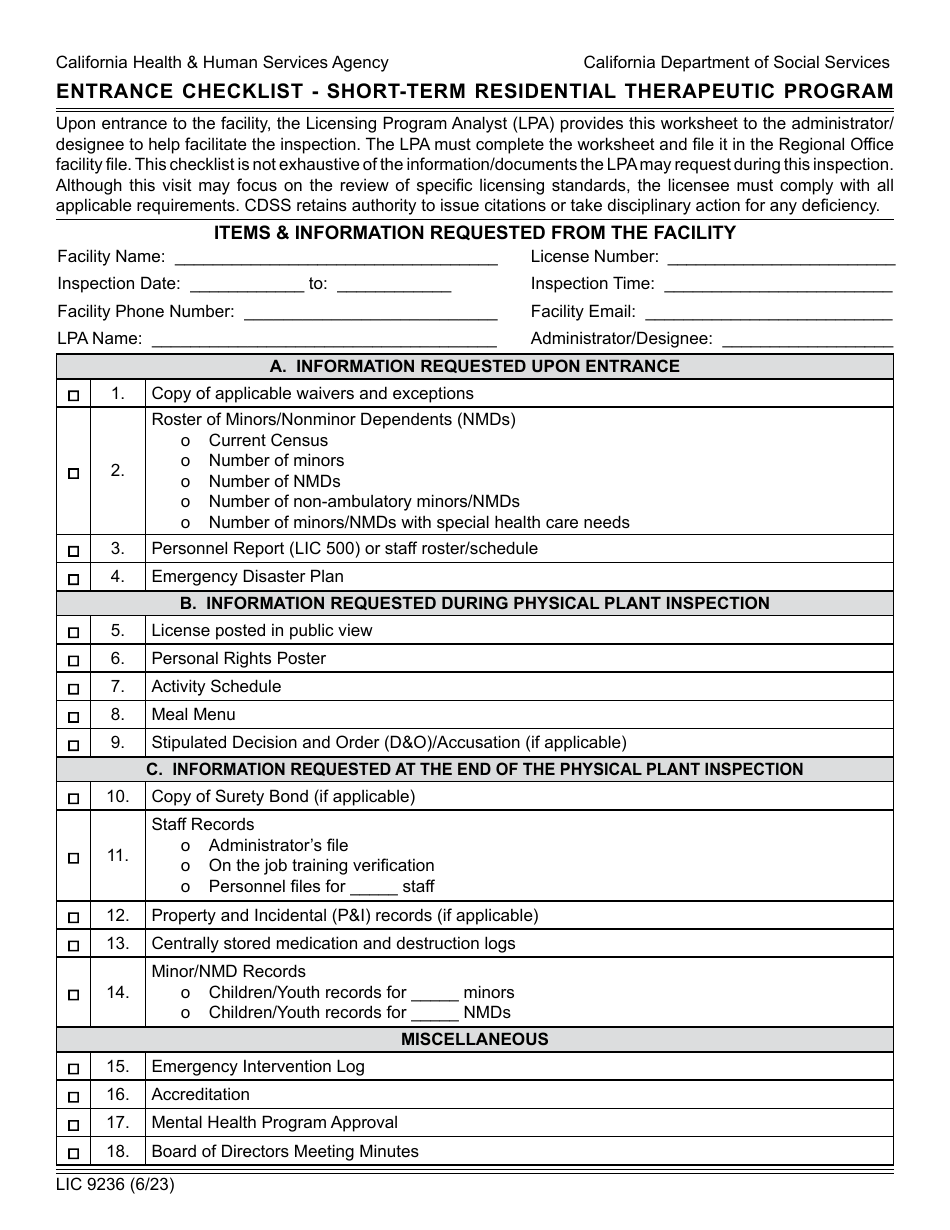 form-lic9236-download-fillable-pdf-or-fill-online-entrance-checklist