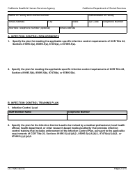 Form LIC9282 Residential Infection Control Plan - Adult Residential Facilities, Enhanced Behavioral Supports Homes, Community Crisis Homes, Residential Care Facilities for the Elderly, Residential Care Facilities for the Chronically Ill, and Social Rehabilitation Facilities - California, Page 2