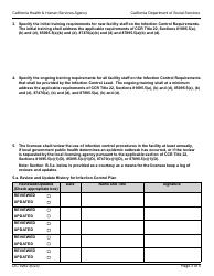 Form LIC9282 Residential Infection Control Plan - Adult Residential Facilities, Enhanced Behavioral Supports Homes, Community Crisis Homes, Residential Care Facilities for the Elderly, Residential Care Facilities for the Chronically Ill, and Social Rehabilitation Facilities - California, Page 3