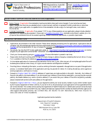Paper Application Packet for a Certified Rehabilitation Provider (Crp) by Endorsement - Virginia, Page 2