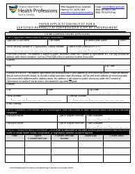 Paper Application Packet for a Certified Rehabilitation Provider (Crp) by Endorsement - Virginia, Page 3