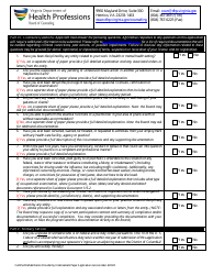 Paper Application Packet for a Certified Rehabilitation Provider (Crp) by Endorsement - Virginia, Page 4