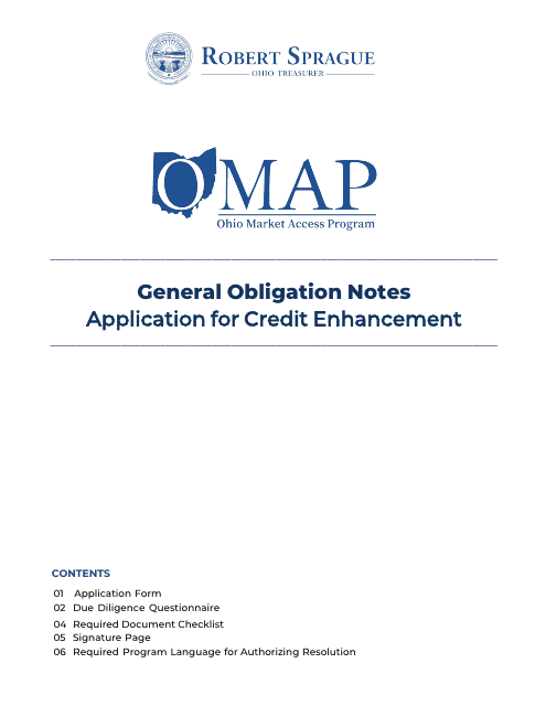 Application for Credit Enhancement - Ohio Market Access Program - Ohio Download Pdf