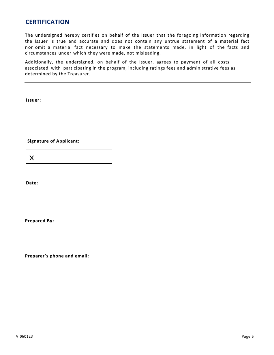 Application for Credit Enhancement - Ohio Market Access Program - Ohio, Page 6