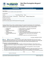 Site Plan Exemption Request Form - City of Austin, Texas, Page 2