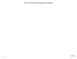 Service Contract Provider Application Checklist - South Carolina, Page 3