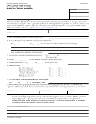 Document preview: Form ABC-405M Application to Determine Qualifications of Manager - California