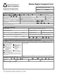 Form F700-148-000 Worker Rights Complaint Form - Washington, Page 3