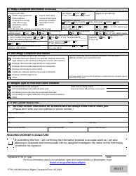 Form F700-148-000 Worker Rights Complaint Form - Washington, Page 4