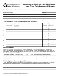 Form F207-202-000 Independent Medical Exam (Ime) Travel and Wage Reimbursement Request - Washington, Page 3
