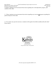 Appendix 3G Foster Parent/Kinship Caregiver Report to the Court - Kansas, Page 4