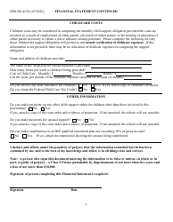 Form DSS-SE-415 Petition for Modification of Child Support Obligation - South Dakota, Page 10