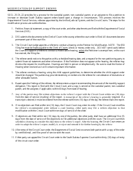 Form DSS-SE-415 Petition for Modification of Child Support Obligation - South Dakota, Page 2