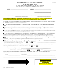 Document preview: Form PGA-14 (I2276) Occupation Tax Exemption Form - Pine Grove Area School District - Pennsylvania, 2023