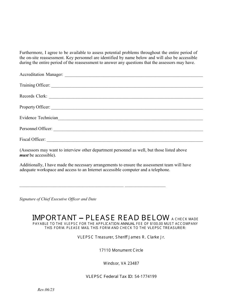 Reaccreditation Assessment Agreement - Virginia, Page 2