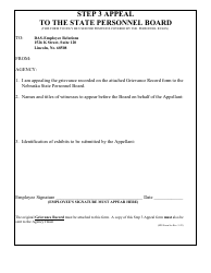 SPS Form 9A Grievance Record - Nebraska, Page 4