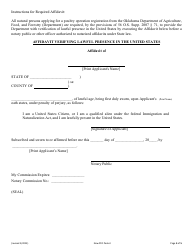 Form AEMS037 New Poultry Feeding Operation (Pfo) Application - Oklahoma, Page 3