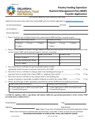 Form AEMS141A Transfer Poultry Feeding Operation (Pfo) Application - Oklahoma, Page 4
