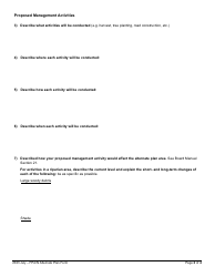 Alternate Plan Form - Forest Practices Application/Notification - Washington, Page 2