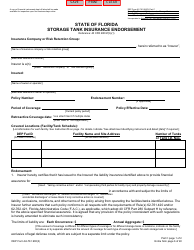Document preview: DEP Form 62-761.900(3) Part C Storage Tank Insurance Endorsement - Florida