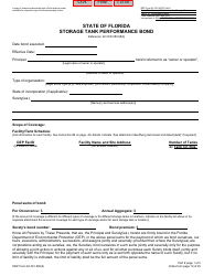 DEP Form 62-761.900(3) Part E Storage Tank Performance Bond - Florida