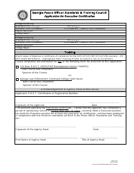 Application for Executive Certification - Georgia (United States), Page 2