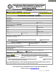 Form HR218 Application for Annual Firearms Qualification for Retired Officers - Georgia (United States), Page 2