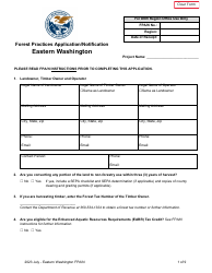 Document preview: Forest Practices Application/Notification - Eastern Washington - Washington