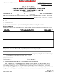 Document preview: DEP Form 62-761.900(3) Part M Storage Tank Local Government Guarantee Without Standby Trust Made by a State - Florida