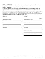 DEP Form 62-761.900(3) Part G Storage Tank Trust Fund Agreement - Florida, Page 4