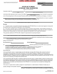 DEP Form 62-761.900(3) Part B Storage Tank Guarantee - Florida