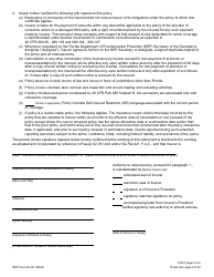 DEP Form 62-761.900(3) Part D Storage Tank Certificate of Insurance - Florida, Page 2