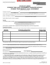 DEP Form 62-761.900(3) Part N Storage Tank Local Government Guarantee Without Standby Trust Made by Local Government - Florida