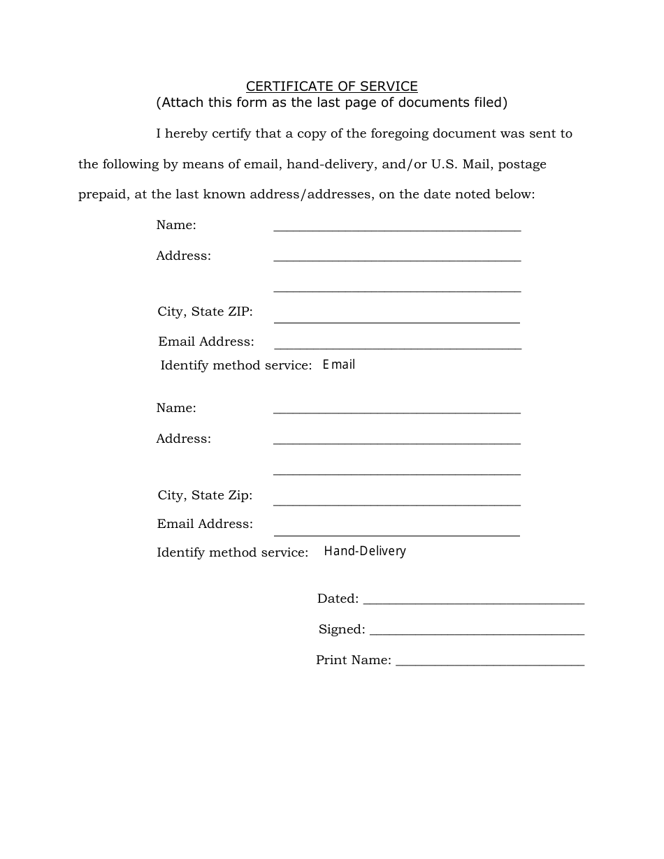 Request for Settlement Conference and Certificate of Service - Hawaii, Page 3