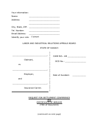 Document preview: Request for Settlement Conference and Certificate of Service - Hawaii