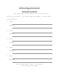Unnamed Witness Identification and Certificate of Service - Hawaii, Page 2
