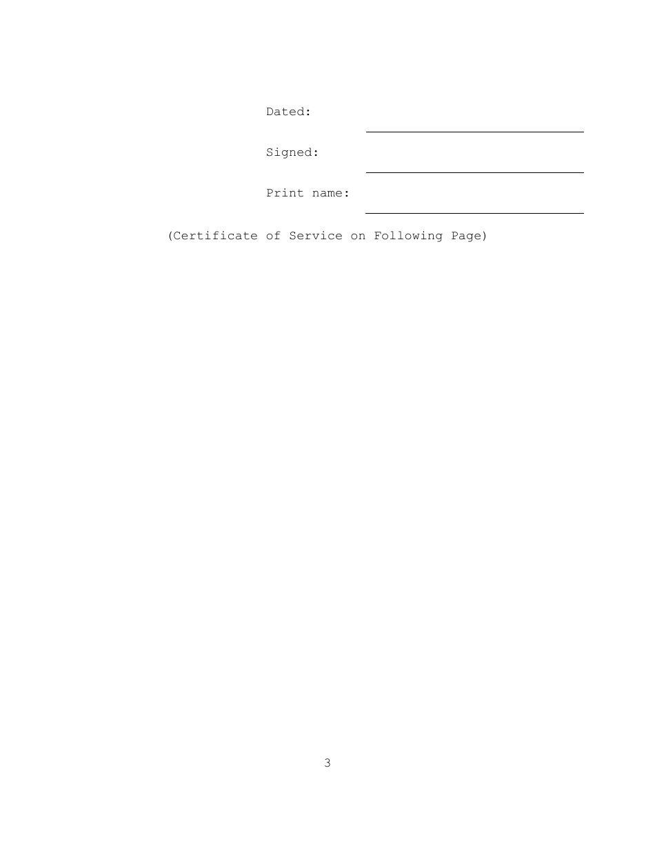 Unnamed Witness Identification and Certificate of Service - Hawaii, Page 3