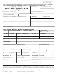 FSIS Form 9540-1 Import Inspection Application (Meat, Poultry &amp; Egg Products)