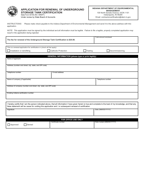 State Form 53150  Printable Pdf