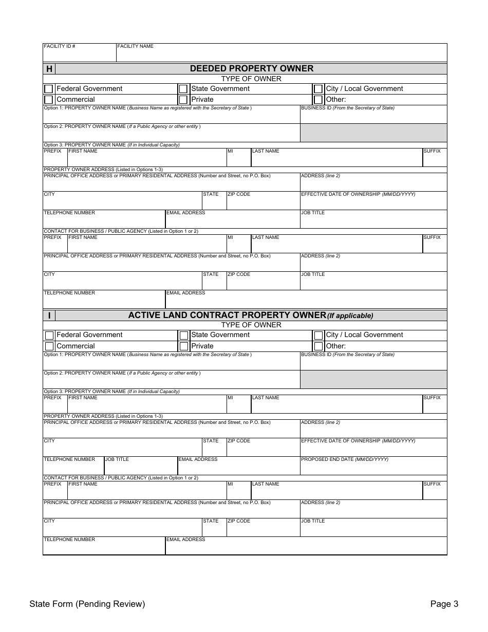 Notification for Aboveground Storage Tank Systems - Indiana, Page 3