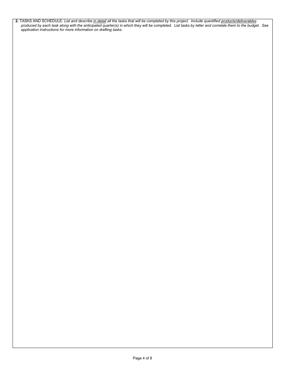 State Form 53970 Application for Section 205j Water Quality Planning Program Grant - Indiana, Page 4