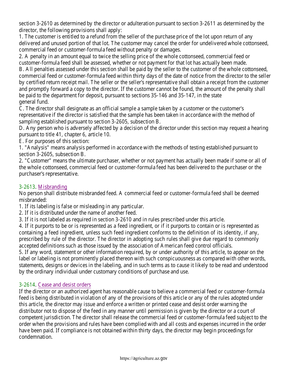 New - Commercial Feed License Application - Arizona, Page 8