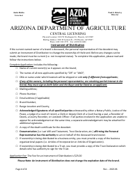 Document preview: Instrument of Distribution - Arizona