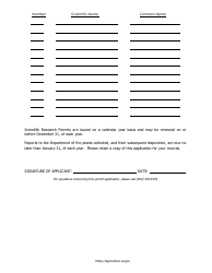 Non-commercial Native Plant Permit Application - Arizona, Page 3
