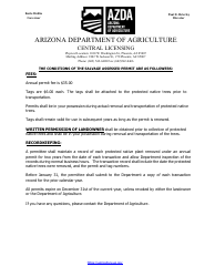 Document preview: Salvage Assessed Protected Native Plant Application - Arizona