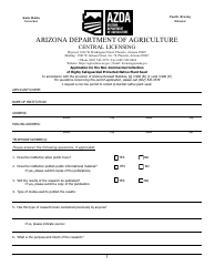 Document preview: Application for the Non-commercial Collection of Highly Safeguarded Protected Native Plant Seed - Arizona